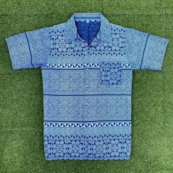 Men's Tribal Pattern Button Up Shirt - Picture 1 of 4